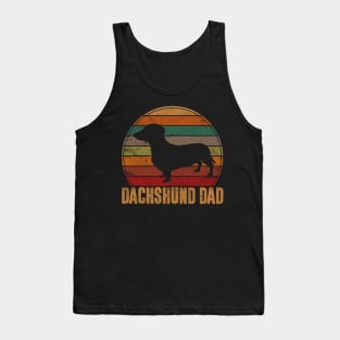 Dachshund Dad Vintage Retro Tank Top